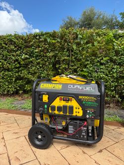 Champion 9000W Dual Fuel Generator – Like New – 1 Hour (brand new) + 4 Propane Tanks