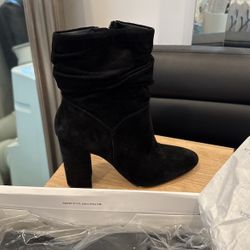 Aldo Black Mid Rise Boot Size 9 In Women