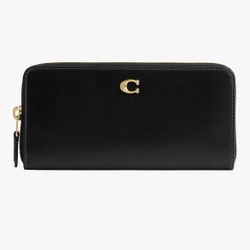 Coach Black Zip Around Wallet