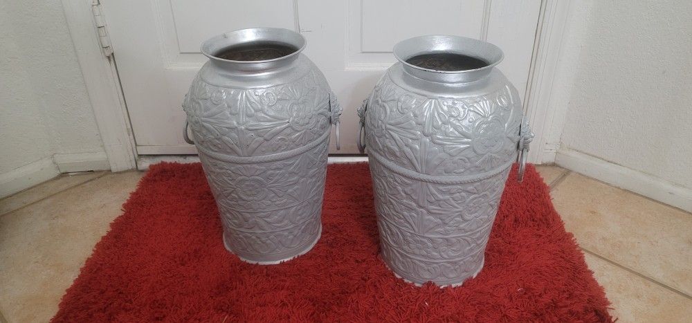 Pair Of Heavy Metal Pots