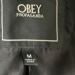 Obey Men’s Light Jacket Size Medium And Beanies 