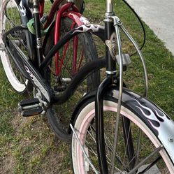 PAIR OF CRUISERS 3 Speeds Each Ready To Ride 26” Wheels $125 Each Or $200 For Both Thanks