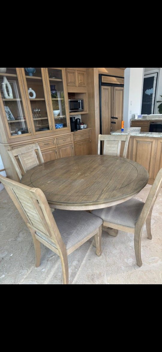 Wood Dining Table 4 Chairs