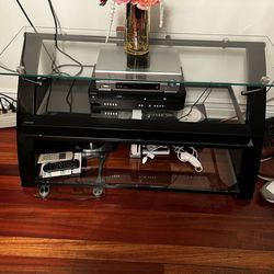 Glass TV Console Table