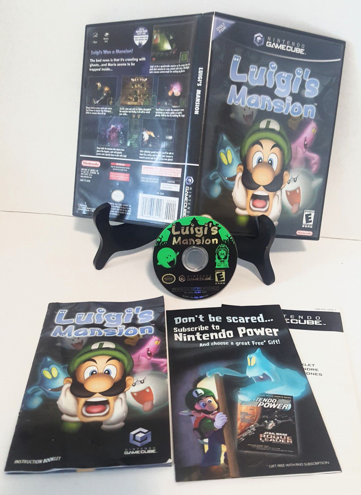Nintendo GameCube Luigi's Mansion Black Label 100% Complete with ALL MANUALS amazing condition