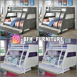 Twin Full Twin Size Triple Bunkbed With Ortho Mattress 