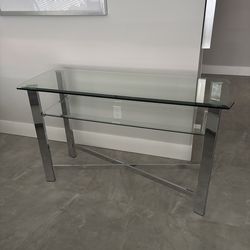 Glass Top Entry Accent Table