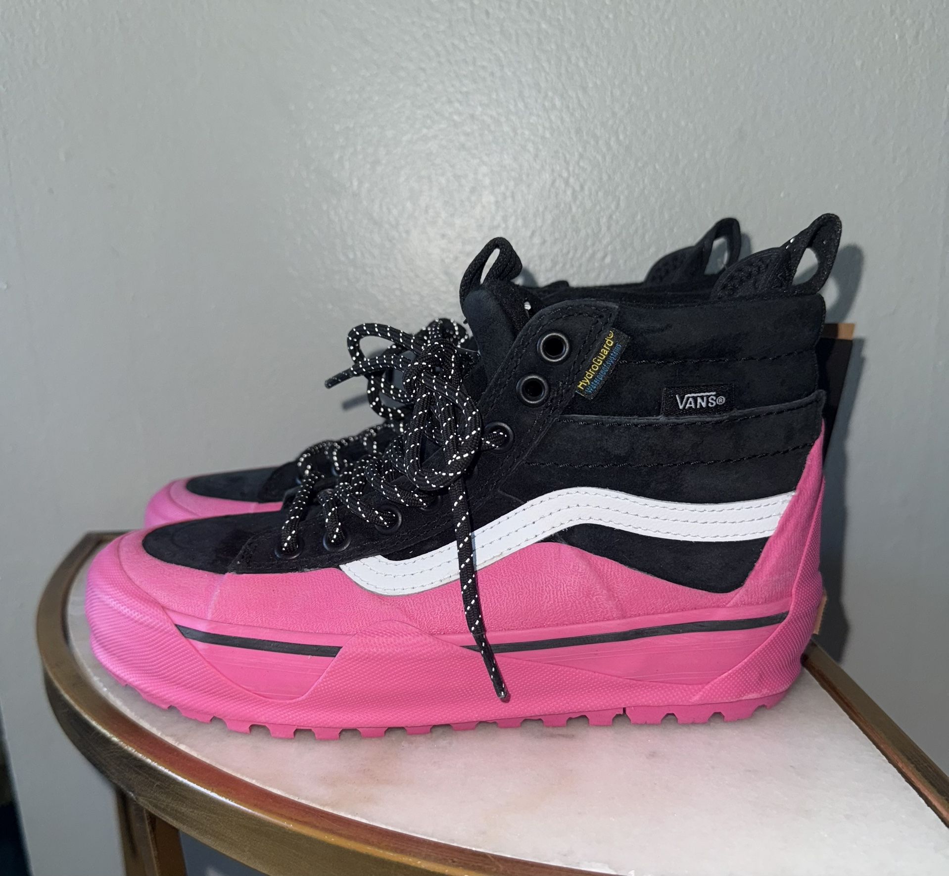New VANS SK8 Hi Dip MTE-2 Hiking Boots Shoes Pink Black Suede