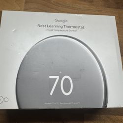 Google Nest Learning Thermostat (4th Gen) with Nest Temperature Sensor (2nd Gen) - Polished Silver