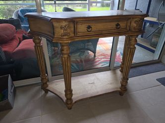 Antique Style Console Table (Half Table) - 42in Wide