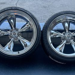 American Racing Vn 615 Chrome Staggered 20x8 - 20x10 With 245/35/20 - 275/30/20 Tires🔥🔥🔥🔥🔥