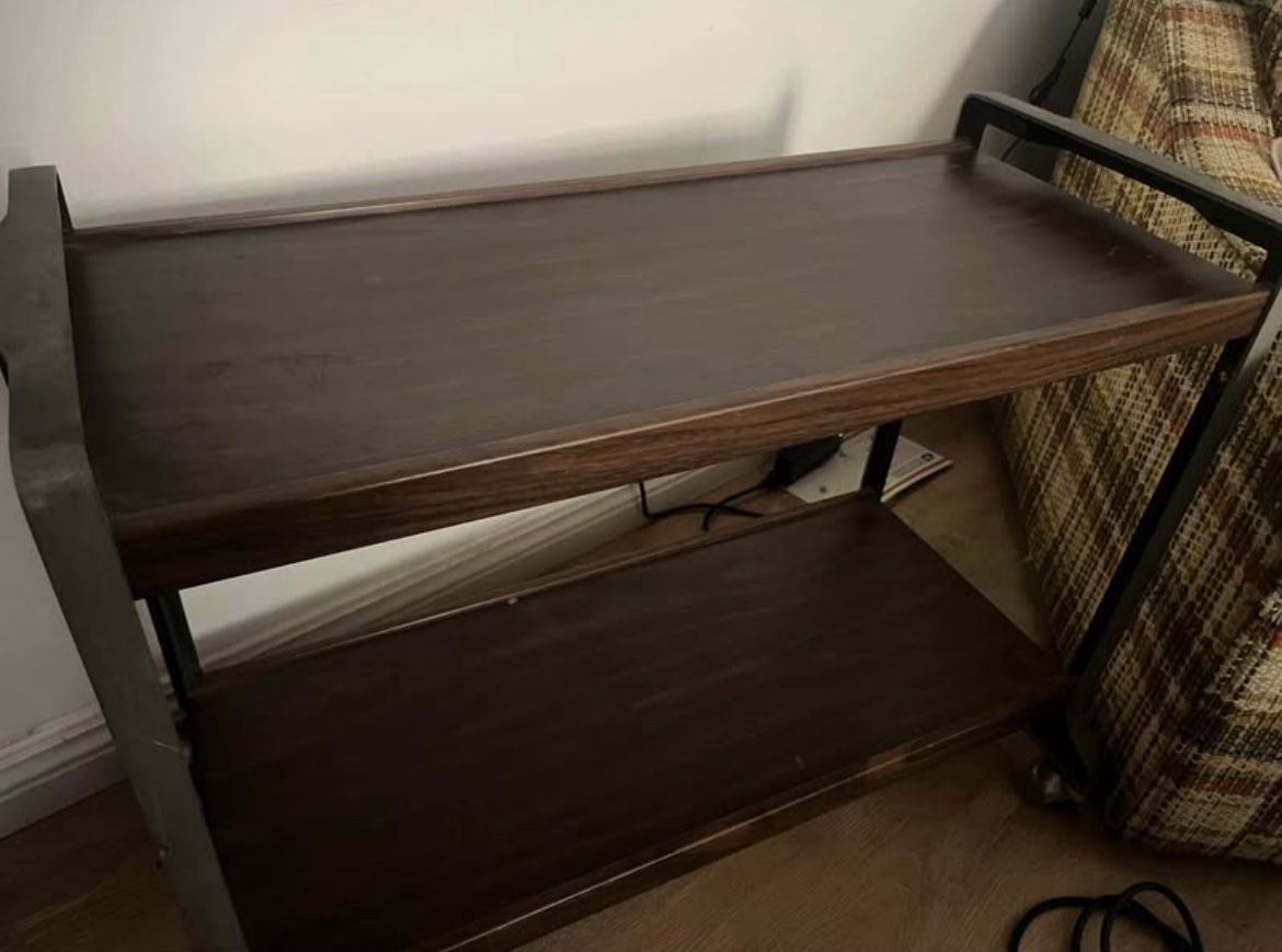 Vintage CRT Tv Rolling Cart
