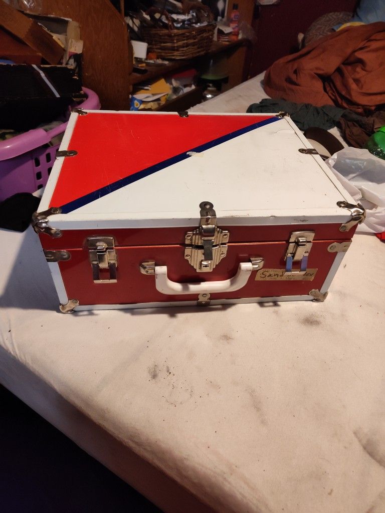 Vintage Metal Roller Skate Case