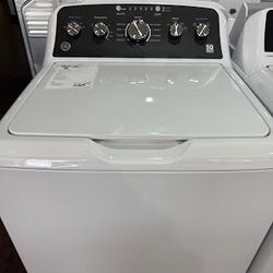 GE 4.5 Cu. Ft. White Agitator Top Load Washer with Stainless Steel Basket
