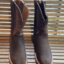 Lucchese Rudy Barn Boot - 10 D - Chocolate Brown