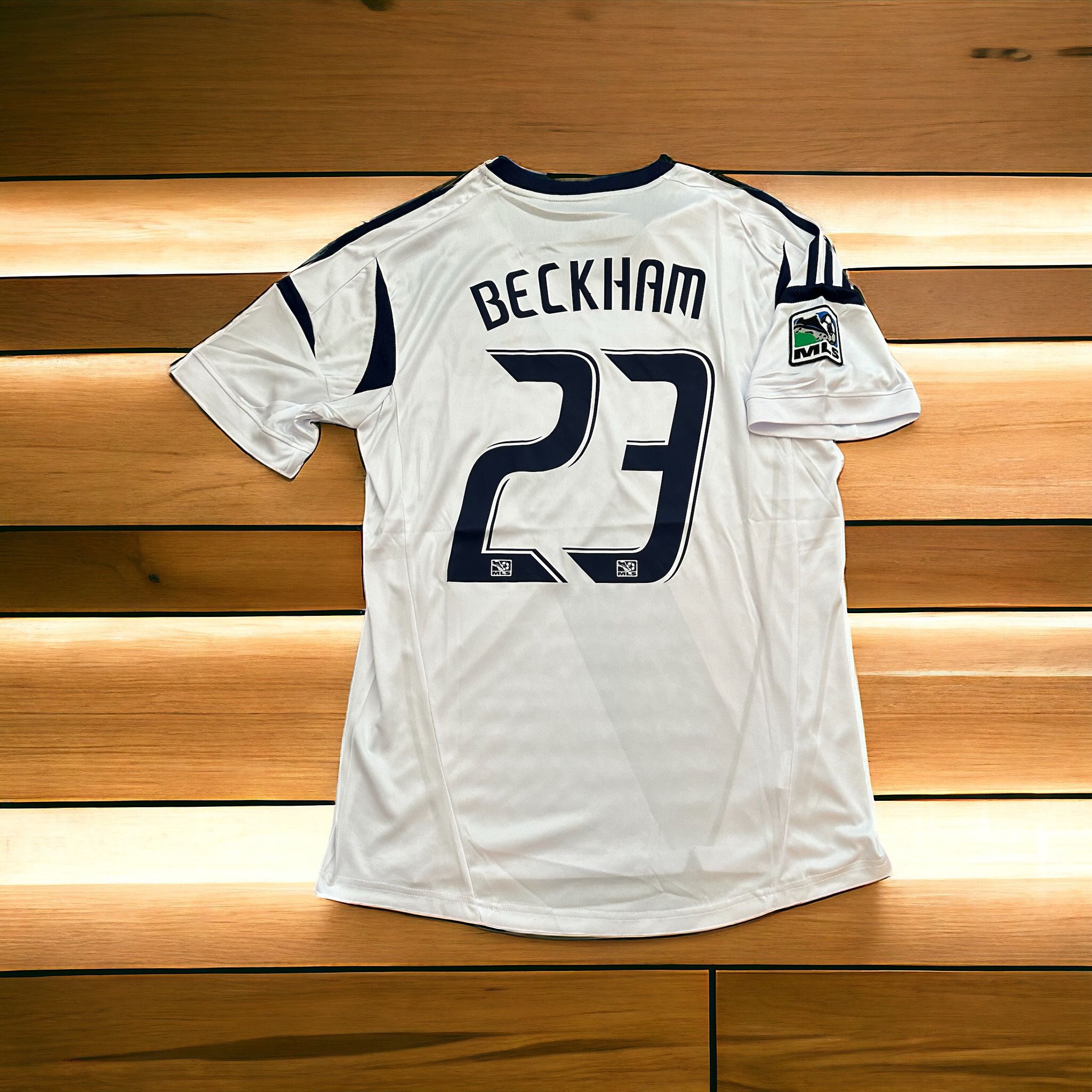 Soccer Jersey Los Angeles Galaxy Retro David Beckham Home White 2012 Men Shirt