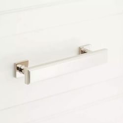SIGNATURE HARDWARE 4" Dallin Cabinet Pull - Polished Nickel