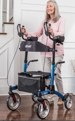 Drive Medical Elevate Upright Walker with Padded Armrests
