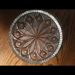 Vintage Pressed Glass Platter 