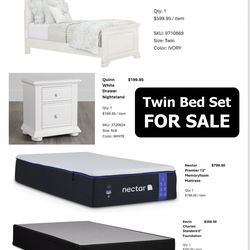 Twin bed set