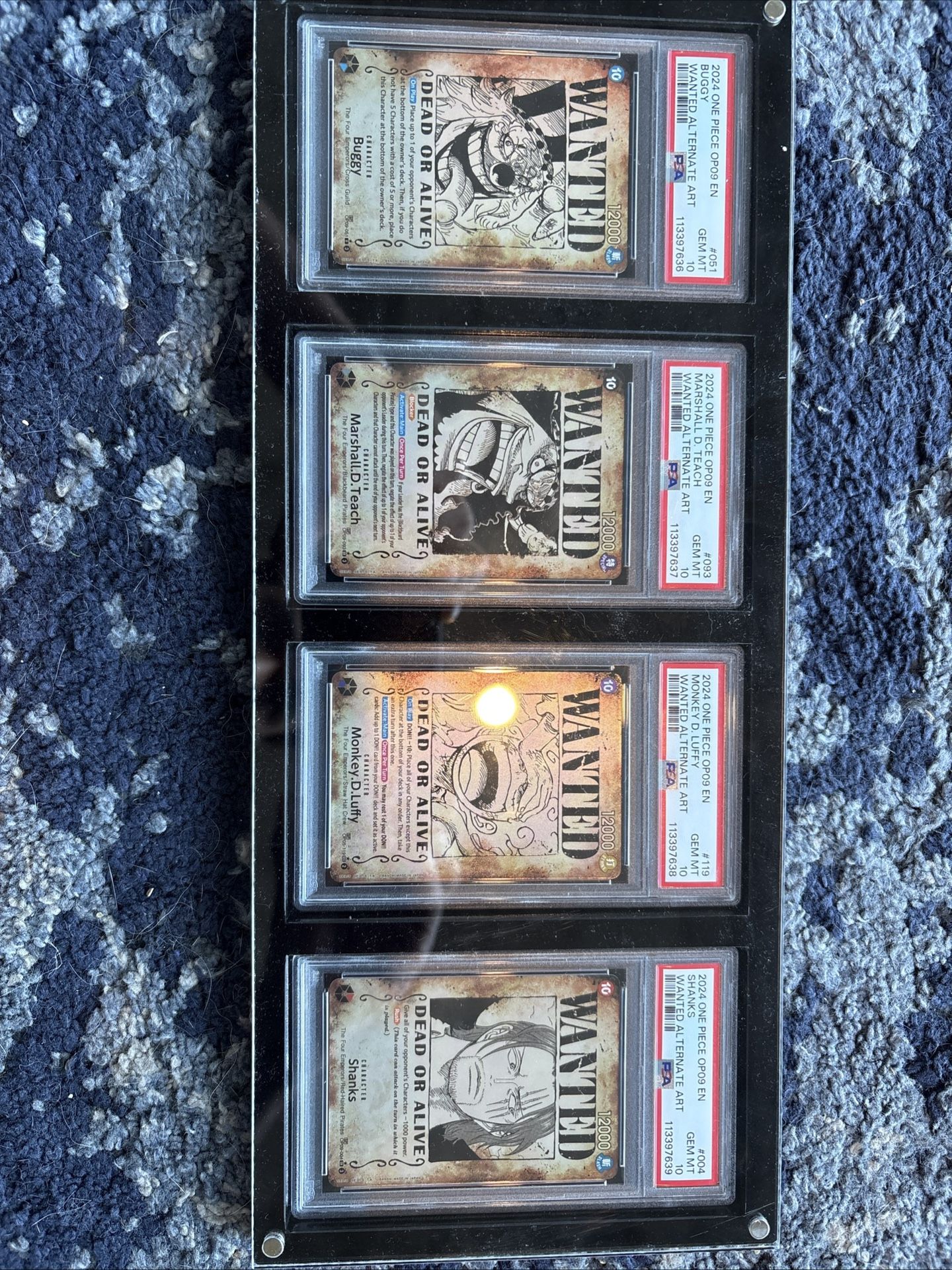 Op09 Sequential Wanted Poster Set PSA 10 With Frame  