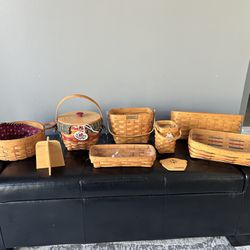7 Longaberger Baskets & Accessories