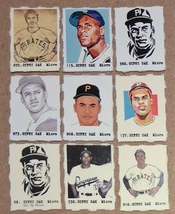 100 Different Baseball GUMBALL MACHINE Cards: ALL HALL OF FAMERS Babe Ruth Willie Mays Hank Aaron Cal Ripken Ty Cobb Lou Gehrig Tony Gwynn