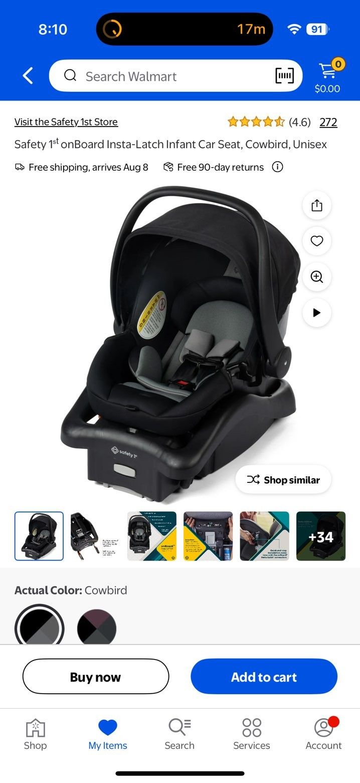 Onboard Insta Latch Infant Car Seat
