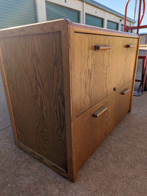 Wood 2 Drawer Lateral File Cabinet 