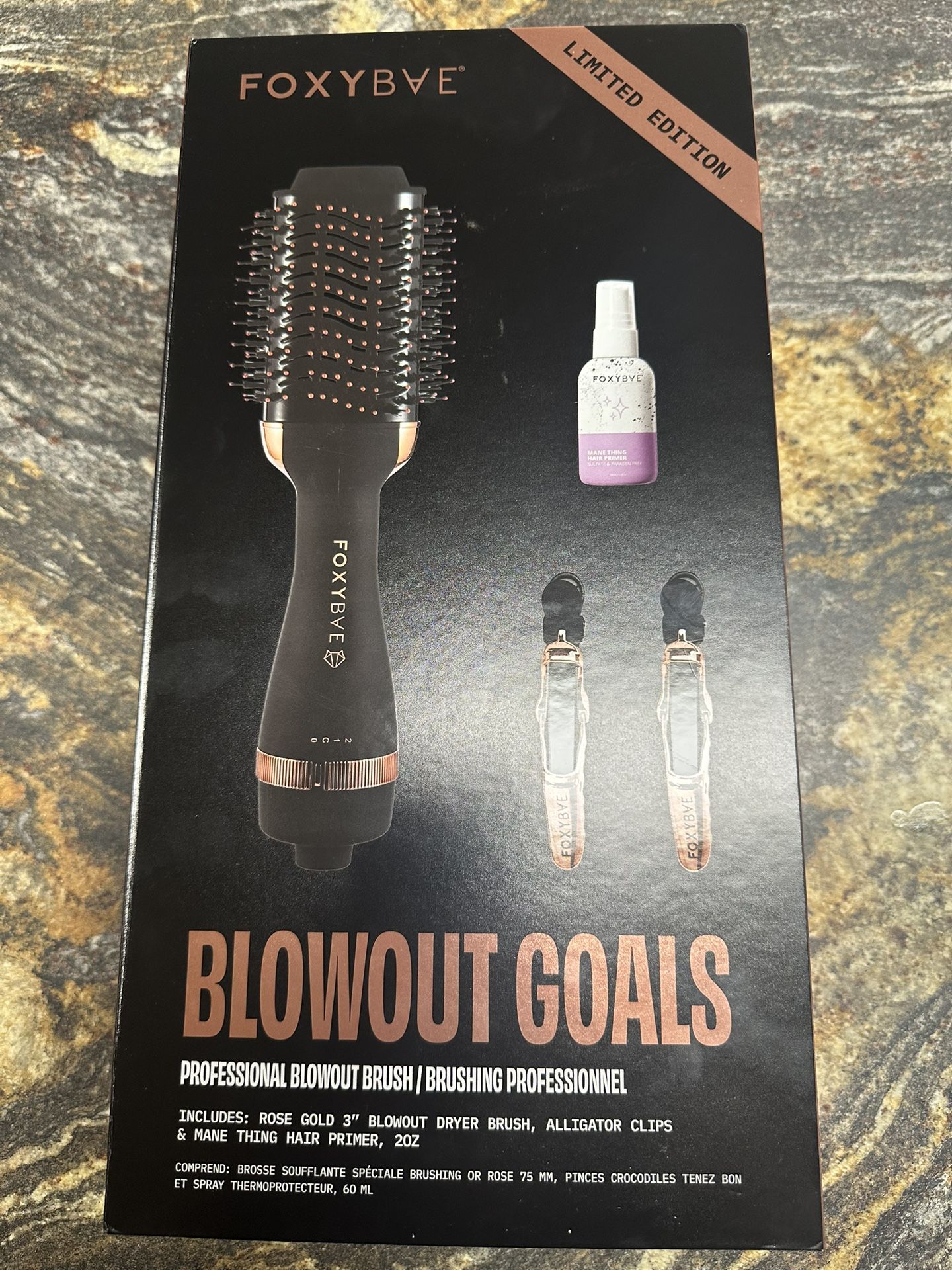Brand New Blowout Brush And Hair Clips