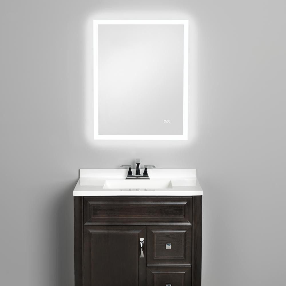 24 in. x 30 in. LED Wall Mirror with Bluetooth Speakers built in