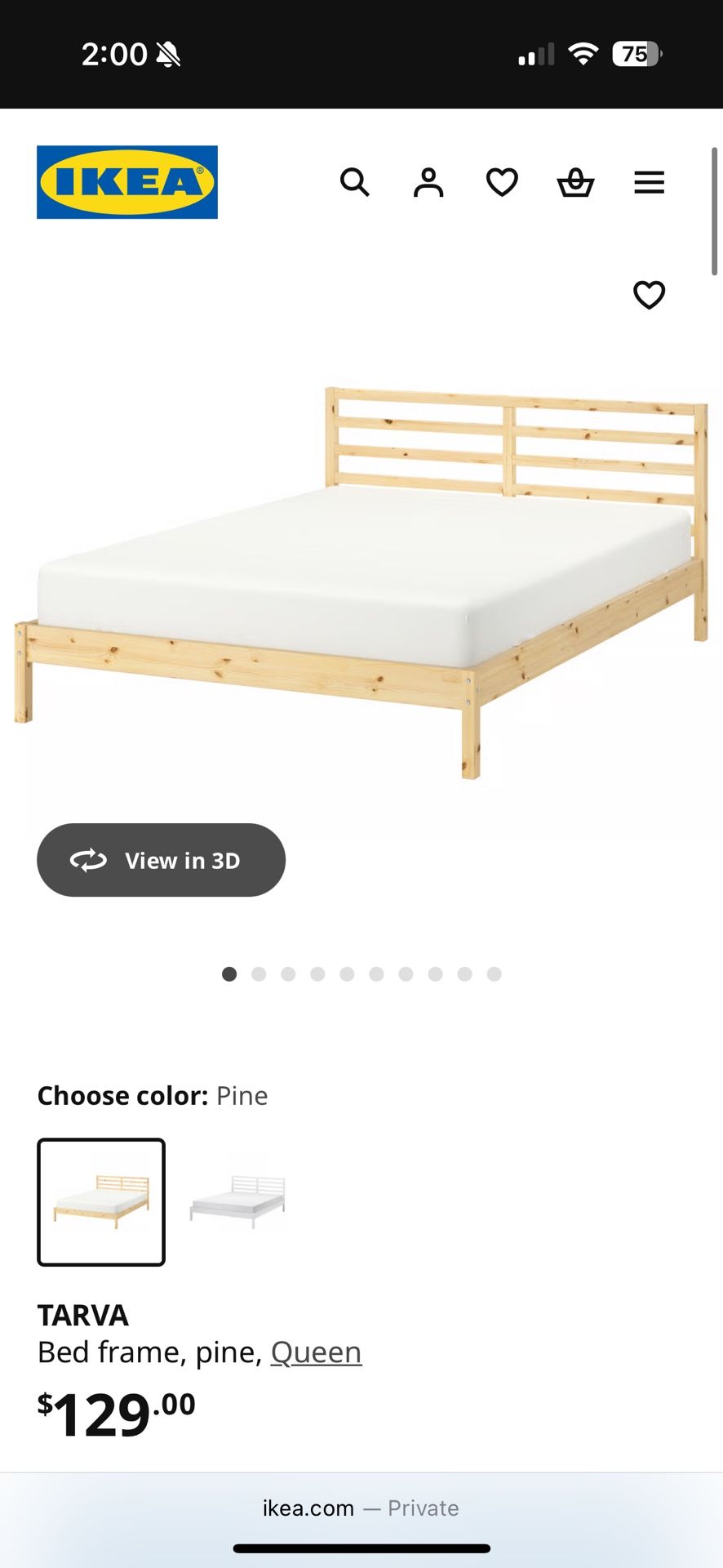 Bed Frame And Low Mattress