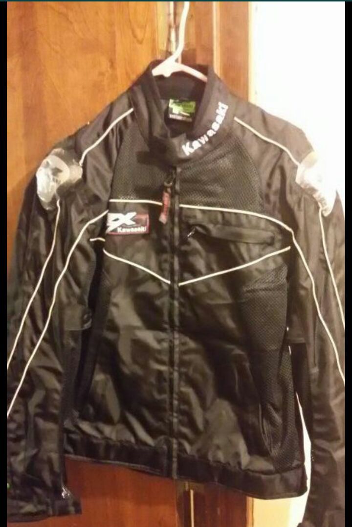 Size Medium Brand new kawasaki motorcycle jacket with ventilation sleeves