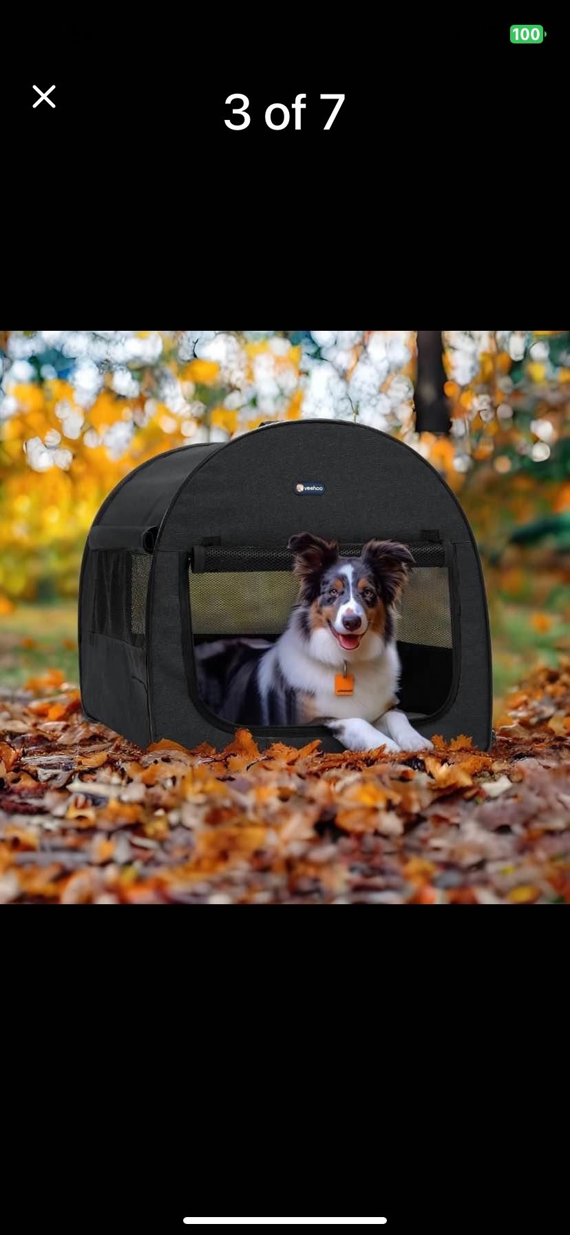 Dog Travel Crate Soft Foldable Collapsible