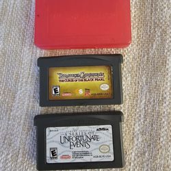 Nintendo Gameboy GBA Pirates Of The Caribbean & A Series Of Unfortunate Events 