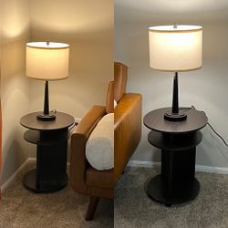 2 End Tables w/ Lamps
