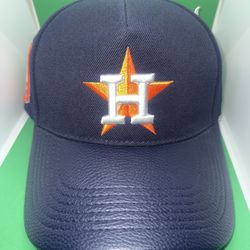 Houston Astros Pro Standard Adjustable StrapBack Hat Midnight Navy Leather 50