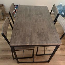 Modern Industrial Dining Table Set with a Side of Style