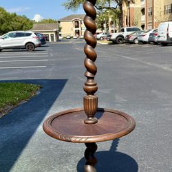 Tall, Barley Twist Side Table /  Lamp Base