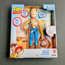 2025 Disney Pixar TOY STORY ROUNDUP FUN WOODY DOLL 30th Anniversary Mattel 12in
