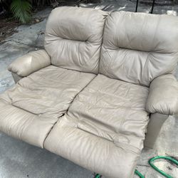 Leather Recliner Couch Love Seat