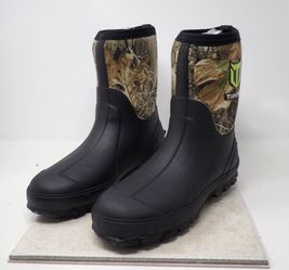 Mens Boys Youth size 5 (fits womens 6-6.5) Rubber Boots Neoprene Insulated with Steel Shank