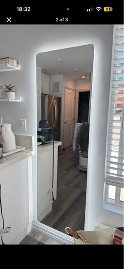 Full-Length LED Backlit Floor Mirror