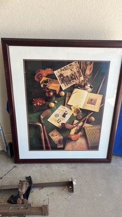 Vintage Golf Collage Framed Print