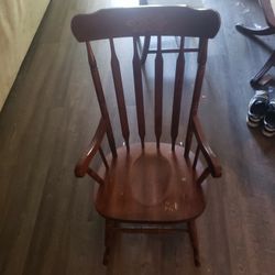 Wooden Rocking Chair. Old As I Have Owned It For Almost 20 Years