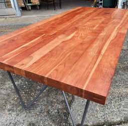 CB2 "Dylan" Acacia Wood slab large dining table