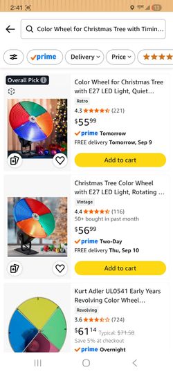 Color Wheel for Christmas Tree with E27 LED Liaht Ouiet Smooth Rotating Color Wheel for Vintage Silver Tinsel Christmas Tree Decor Retro Indoor Holida