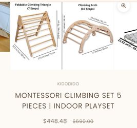 MONTESSORI CLIMBING SET 5 PIECES | INDOOR PLAYSET