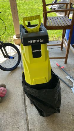 Baotree Wood Chipper, 15-Amp 1.8" Cutting Diameter Electric Wood Chipper & Shredder with 45L Collection Bag and Push Stick, Double-Sided Blade for Cut