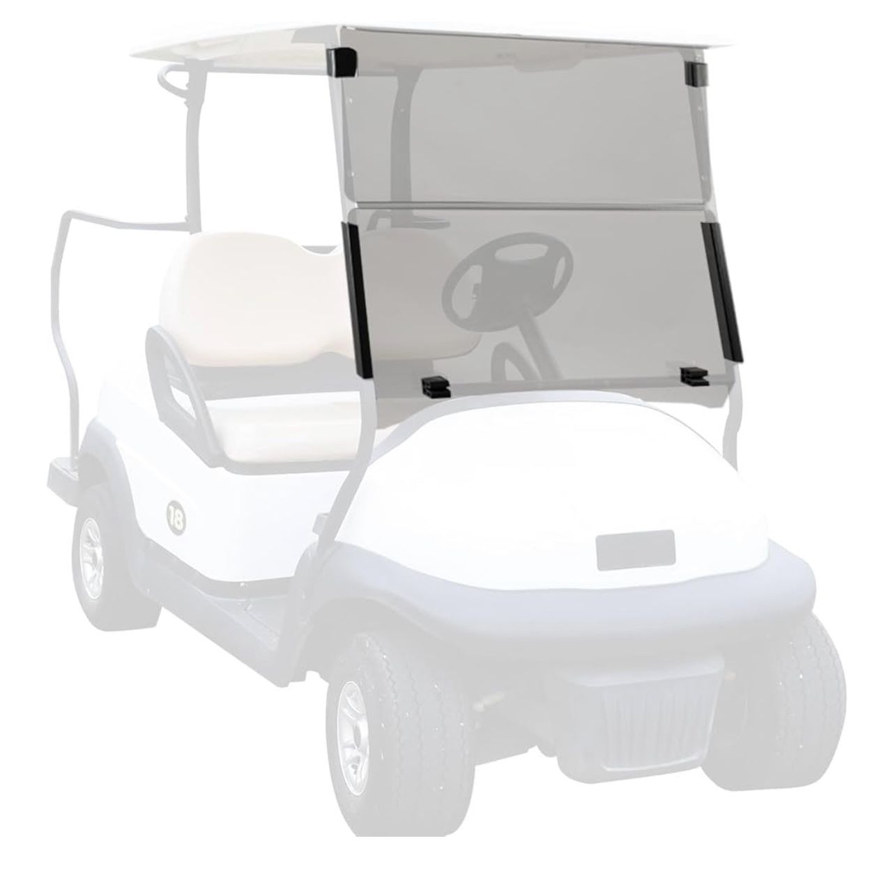 Club Car Precedent Windshield for 2004 and Up Models Golf Cart Windshield Club Car Windshield Replacement with Tinted UV Protection Impact Resistant A